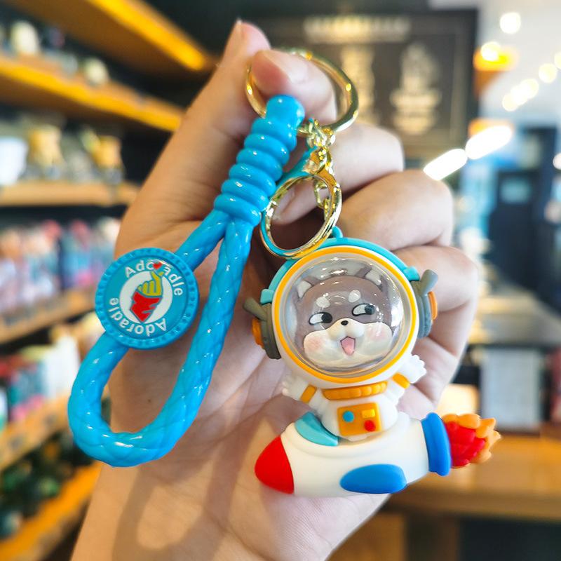 

Cartoon Space Animal Keychain Creative Astronaut Doll Accessories Cute Spaceship Dog Bag Accessories Cute Personalized Gifts