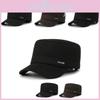 Letters Classic Men Warm Flat Cap Winter Ear Protection Thickened Travel Outdoor