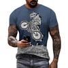 Vintage Bike Graphic T Shirt for Men Clothing 3D Printed Bicycle T-Shirt Gym Sport Tops Tee Streetwear Men Clothes Short Sleeve