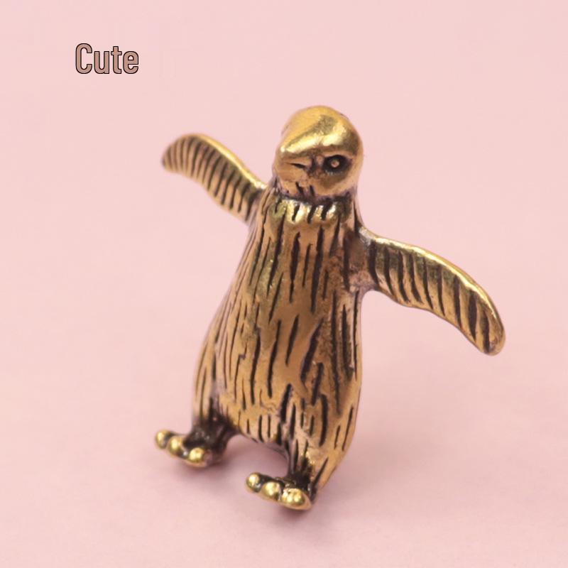 Year of the Dragon Brass Penguin Ornaments - National Tide Handcrafted Souvenirs for Home Decor