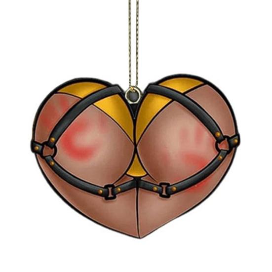 Zlobivé srdce postroj ozdoba hravá akrylová dekorace vánočního stromku slavnostní závěsná dekorace zábavný sváteční dárek pro přátele a rodinu