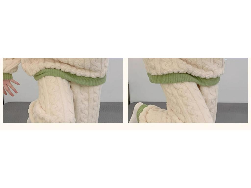 Women's College-Style Plush Pajamas - Thick, Warm, and Loose-Fitting Autumn Homewear