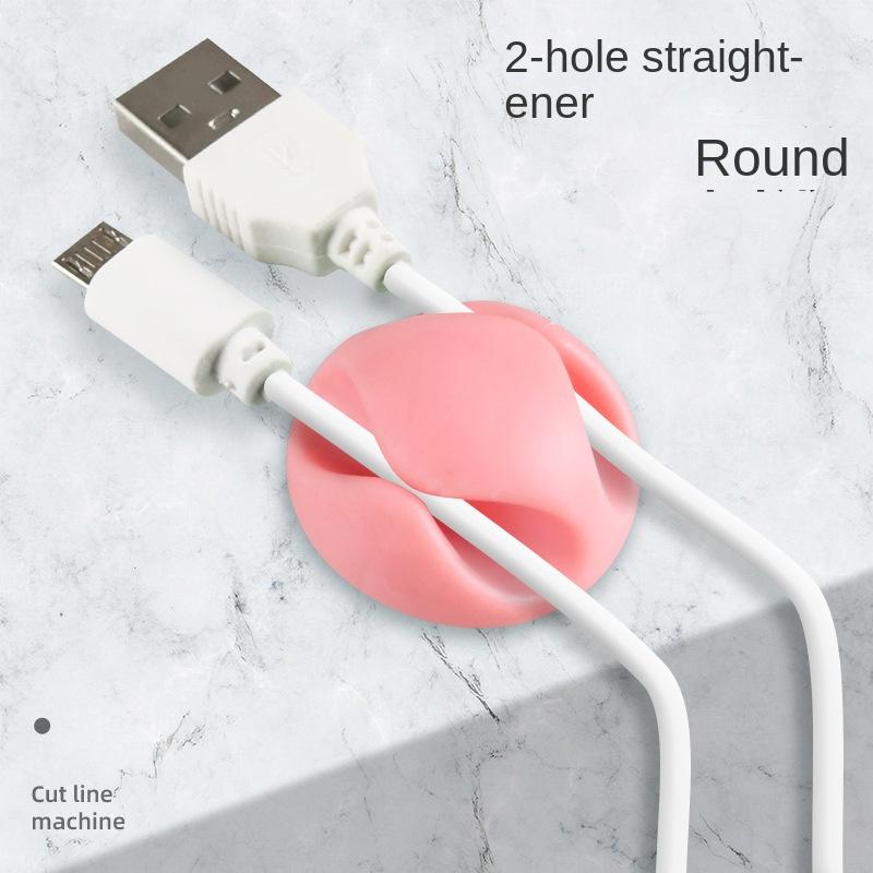 2 teile/satz Kabel Management Wickler Gummi 2 Kabel Halter Clips für Auto Tisch Ladekabel Kopfhörer Kabel Organizer Clips