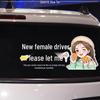 New Female Driver Reflective Warning Sticker – Please Let Me Pass, All the Best