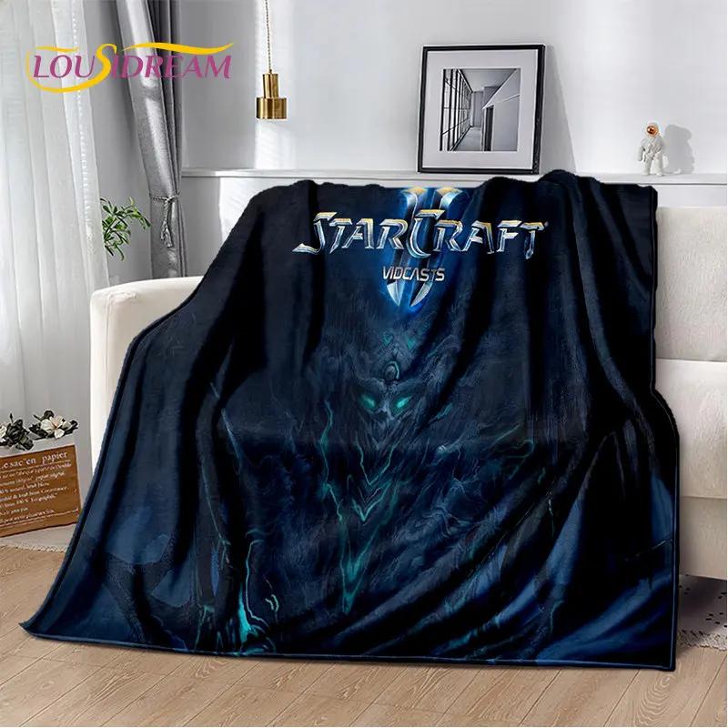 D HD StarCraft Gamer Plush Throw Blanket Soft Flannel for Bedroom Living Room Bed Sofa Picnic Cover Perfect for Kids and Adults