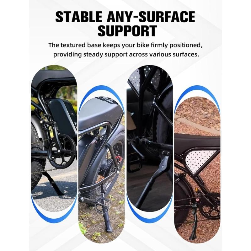 Aluminum Alloy Adjustable Side Kickstand for Q20 Electric Scooters Non Slip Base Ensuring Stable Support on Any Surfaces