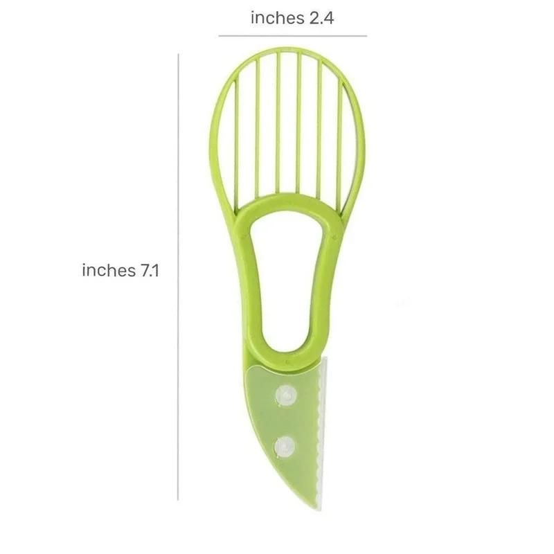 3 In 1 Pulp Separator Plastic Knife Kitchen Vegetable Tools Avocado Slicer Kitchen Gadgets Shea Corer Butter Fruit Peeler Cutter