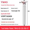 45°-75° CNC V-Shaped Dovetail Groove Milling Cutter with Inner Hole