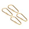 Screw Lock Keychain Hook DIY 4 PCS Brass Screw Lock Clip for Hanging Keys Bottles Connecting Tents