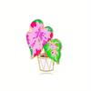 Creative Cartoon Potted Flower Enamel Brooch Badge Pastoral Green Leaf Brooch Suitable for Men and Women Hats Bags Clothes Gifts