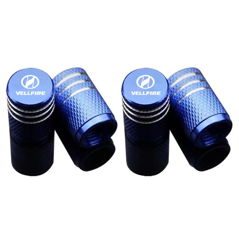 VELLFIRE Car Tire Valve Cap, Aluminum Tire, Compatible with Air VELLFIRE синий