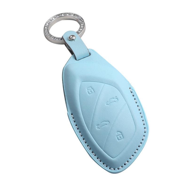 Tri-color Key Cover for Roewe i5, RX5 MAX, RX3, MG HS, MG 5, i6 Max in PU Leather.