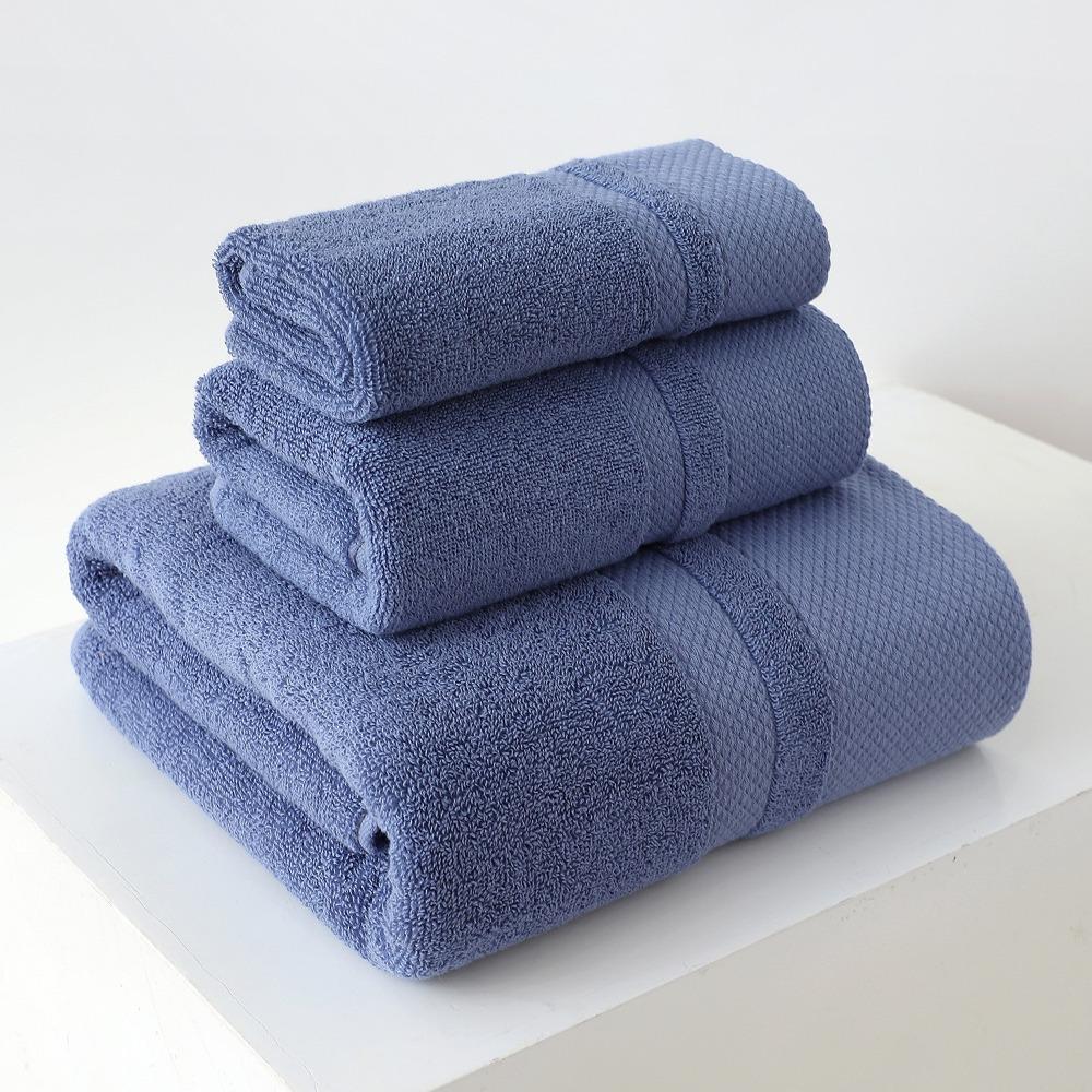 Spot large thickened cotton souvenir towel hotel men's sports face towel plain color broken gear water absorption