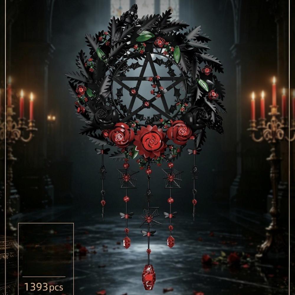 MOC Gothic Skeleton Hourglass Black Spine Sword Lost Rhyme Building Blocks Set Chord Special Dark Rose Toy Special Holiday Gifts