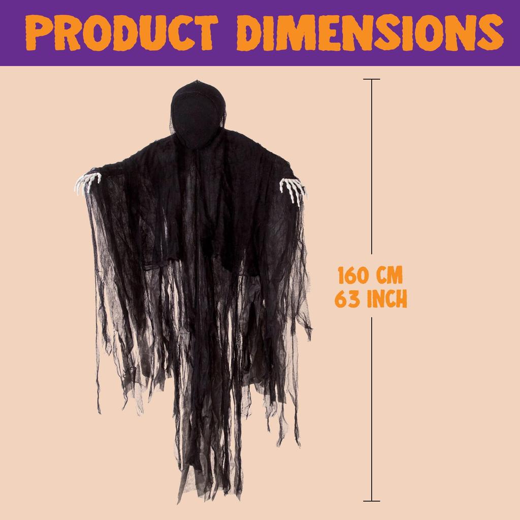 Joyfy 63 Inch Halloween Hanging Ghosts Scary Ghosts Grim Reapers Decorations for Halloween Hanging Decorations