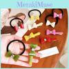 Elegant French Vintage Bow Hair Tie And Duckbill Clip Set Stylish Accessories For Women