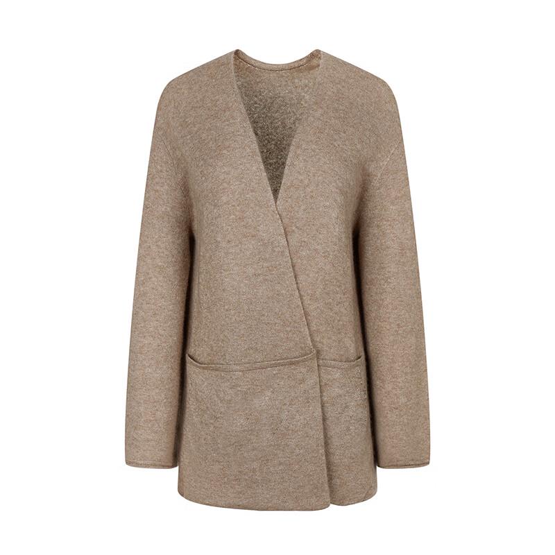 LESS 2025 Spring V-Neck Mid-Length Cardigan