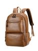 Leather Backpack PU Laptop Travel Outdoor Hiking Daypack for School Commute Students Men Women Unisex