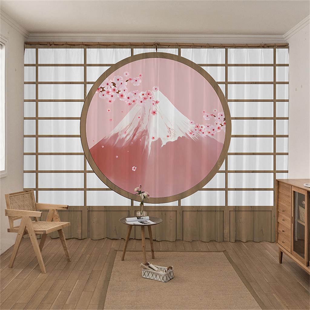 Custom Mount Fuji Landscape 3D Digital Printed Blackout Window Curtains For Living Room Bedroom Kitchen Decor Drapes Wholesale