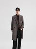 Men's Long Double-Breasted Double-Sided Wool Coat for Autumn/Winter