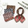 Summer Chiffon Leopard Print Square Scarf Woman Small Scarves Fashion Decorative Scarves Neckerchief Handkerchief 68*68cm