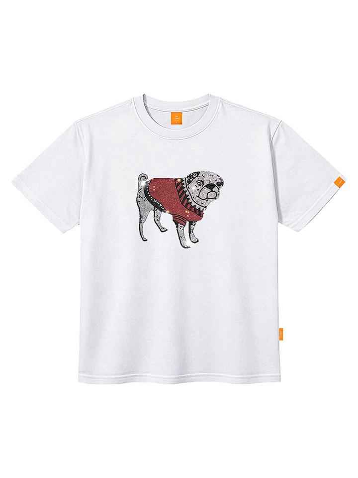 Ellamo Cubic Red Dog Short Sleeve T-Shirt Unisex Plus Size S~4Xl (B Type)