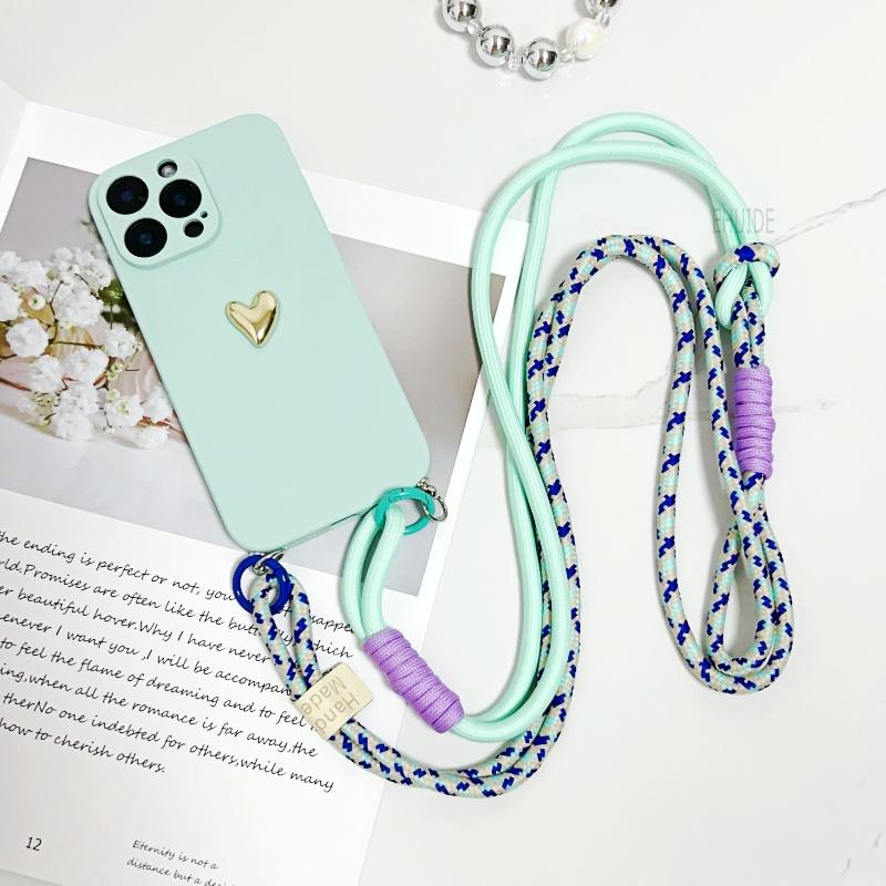

Crossbody Lanyard Case For Xiaomi 15T Mi 17 Pro Max Redmi 15 15C Note 14 Pro Plus 14C 14T Strap Shockproof Anti-Loss Love Cover Redmi 15 5G