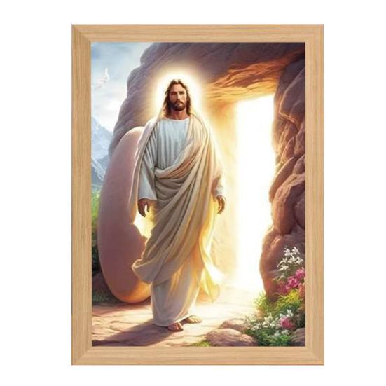 Świecąca Ramka na Zdjęcia Światło LED Sztuka Religijna Lampka Nocna do Domu Dekoracja Ścian i Blatów Światła Dekoracyjne Urodziny Boże Narodzenie Wielkanoc Dekoracje Świąteczne