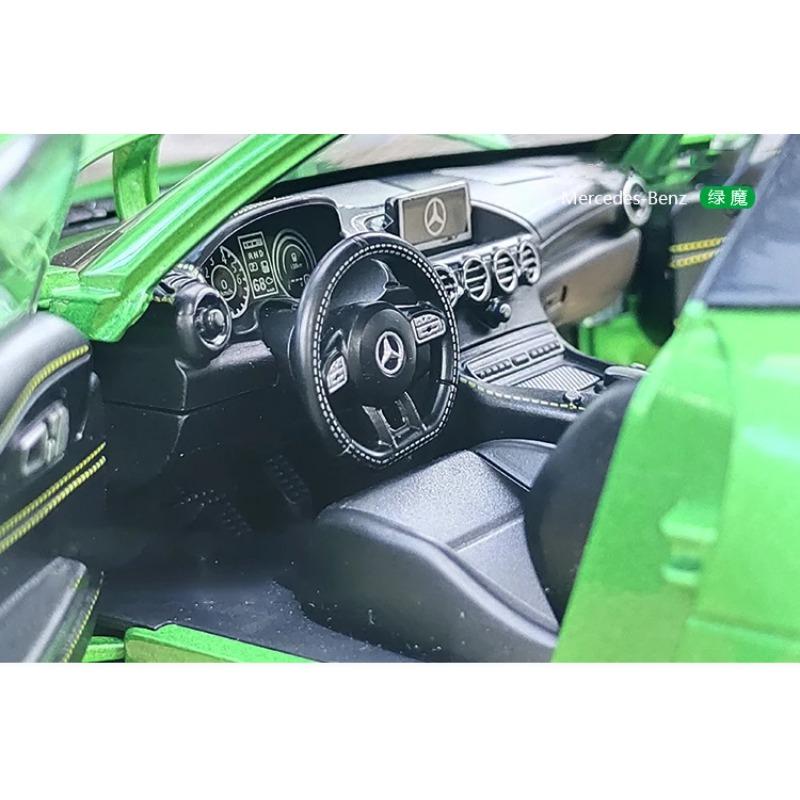 1/18 Mercedes-Benz GTR Demon aliaj turnat sub presiune jucărie mașină model sunet și lumină copii jucării de colecție cadou de ziua de naștere