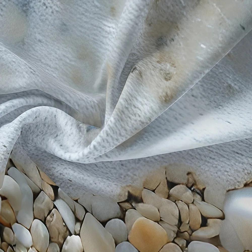 3-delat påslakanset Seaside Oasis - Mjukt, Andningsbart, Bekvämt Sängkläder med Strandinspirerat Sand-, Havsvattenstryck