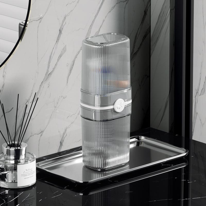 Pudełko do przechowywania szczoteczek podróżnych Kubek na płyn do płukania ust Przenośny podróżny zestaw kubków do płukania ust Przechowywanie szczoteczek do zębów