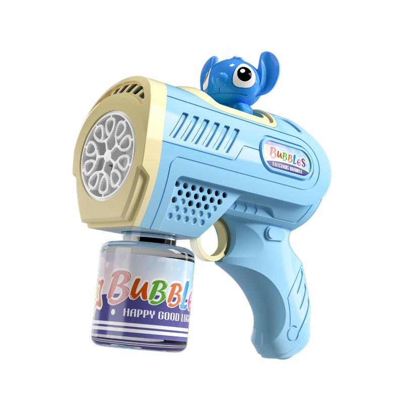 Hot Stitch Electric Bubble Gun Kids Toy Bubbles Machine Automatic Soap Blower With Light Outdoor Toy Boys Girls Birthday Gift