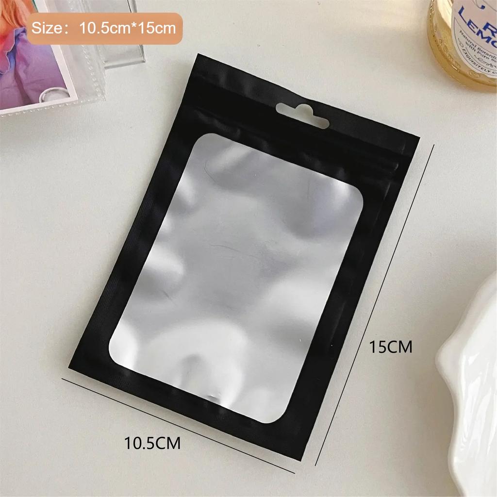 5/10pcs Packaging Pouch Bag Aluminum Foil Polyester Film Translucent Holographic Rainbow Film Sealed Bag Laser Zip Lock Bag