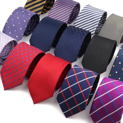 Corbata para hombre, corbata delgada de 7 cm con puntos a rayas, negocios de boda, corbata de oficina,