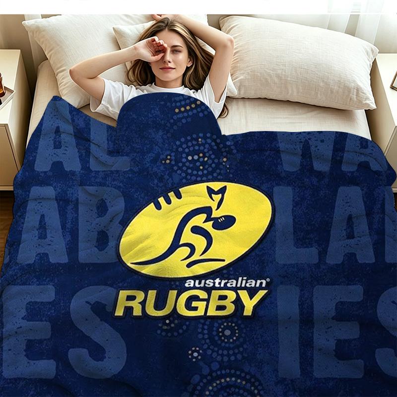 Australian Wallabies Print Flannel Blanket High Quality Warm Comfortable Cover for All Seasons Perfect for Gifts Home Decor