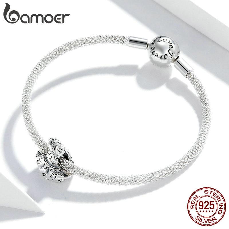 Bamoer 925 Sterling Silver Halloween Witch Hat Silver Original Charm for Brand DIY Jewelry Make Women Girls Gift