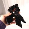 French Style Women Hair Scrunchies Solid Color Large Hair Ropes  Hair Accessory
