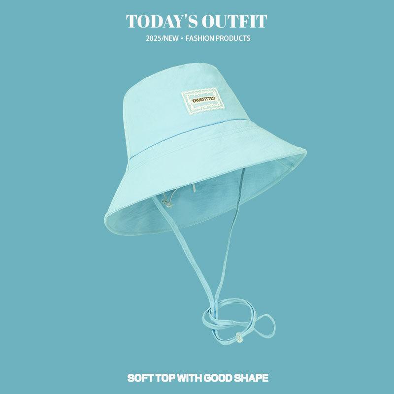 New Outdoor Casual Versatile Fisherman Hat for Women In Summer Sun Protection Sun Hat Big Head Circumference Showing Face Small Basin Hat Trendy