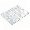Glass Kitchen Cutting Boards With Gray Triangle Graphics 2X30X52 Cm