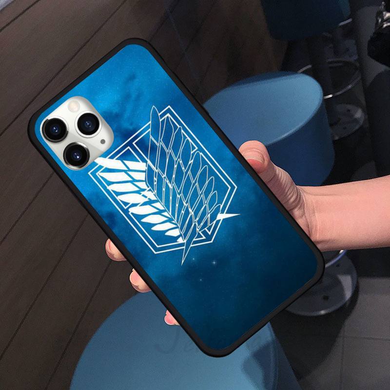 Attack On Titan Anime COMIC Phone Case For Iphone 7 8 12 11 XR XS Pro Max Mini Plus Soft Silicone Cover Shell Funda