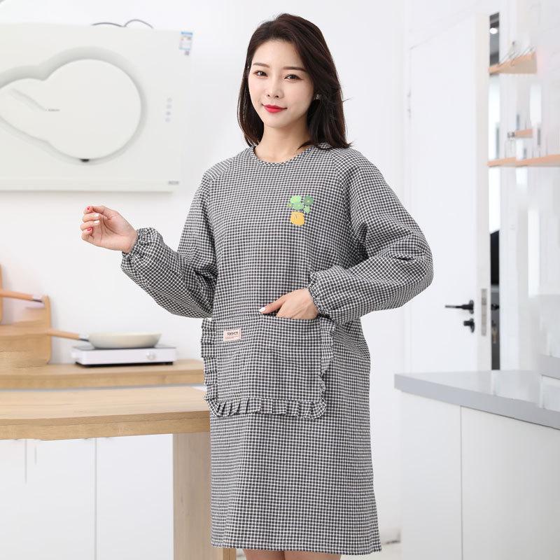 Extended Cotton Coveralls for Adults, Long-Sleeved, Stain-Resistant Apron for Work, Home, Kitchen, and Commuting