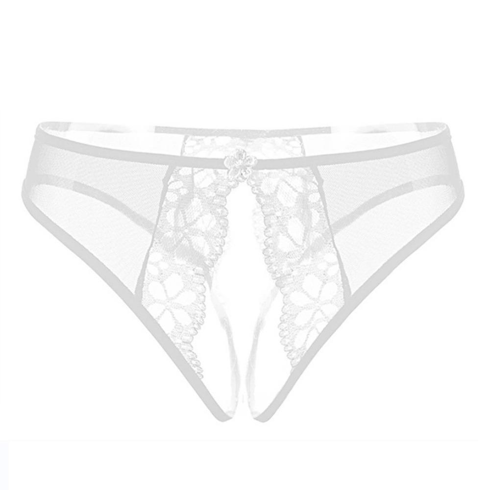 Sexy Underwear Sexy T-shaped Open Panties Thong Women's Lace Sao Low Waist Hot Open Crotch Temptation Transparent