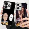 Jedna P-Punch-Manova Saitama Král Měkký kryt na telefon Pro Xiaomi Redmi Note 14 15 Pro Plus 13 12 11S 11T 5G 10 9S 9 Pokovený Anti-Fall Fu