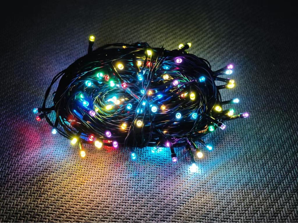 Wodoodporne girlandy LED Gwiaździste Niebo na energię słoneczną - Kolorowe zewnętrzne światła dekoracyjne