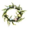 Artificial Flower Wreath with Eggs and Blooms Handmade Garlands for Home Wall and Garden Decorations Door Hanging