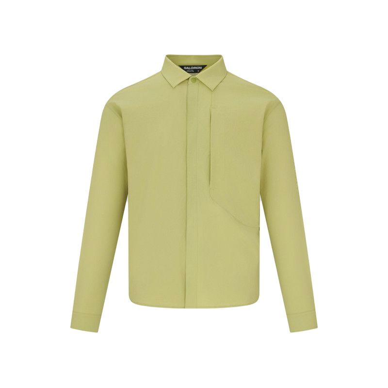 SALOMON Shirts Men s Pea Green Moderate LC2919400 M
