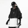 Techwear Stiliaus Hip Hop Trumpas Striukės Megztinis Vyriškas Punk Motociklininko Gobtuvas Daug Kišenių Jaqueta