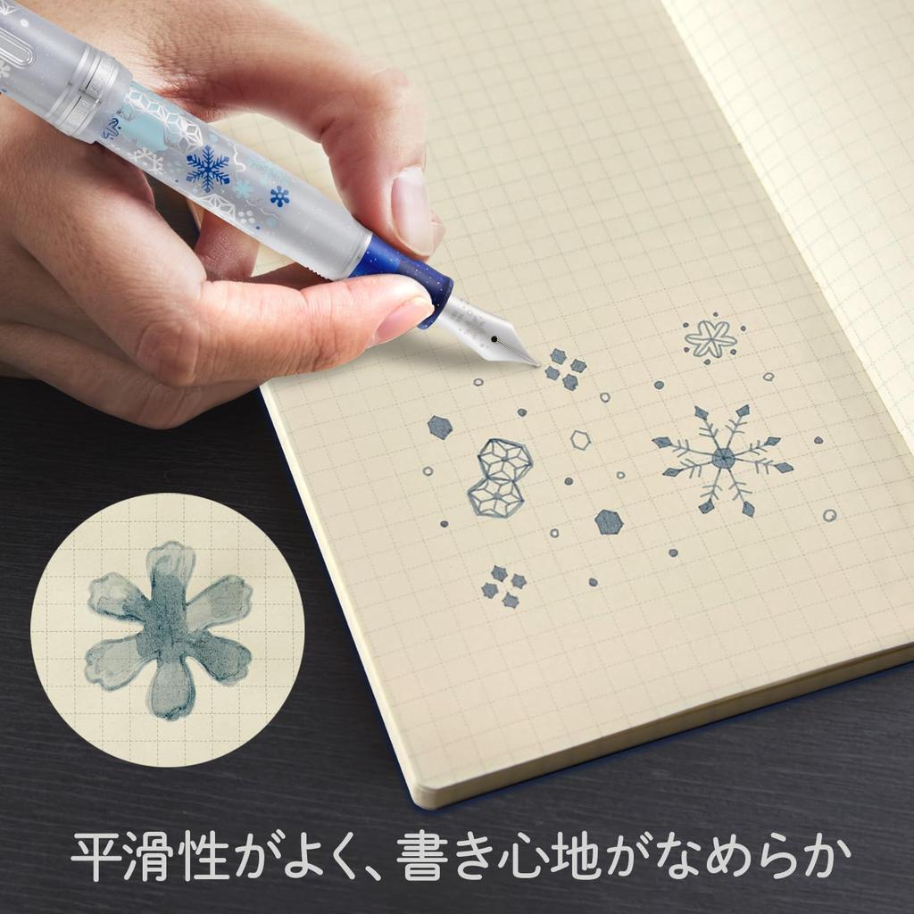 Plus Sailor Fountain Pen Memo Pad Premium Cross x Professional Gear Slim First Snow Limited Set Nib 14k Medium Fine Ka.Crie (MF) 10-8827-310 86-097