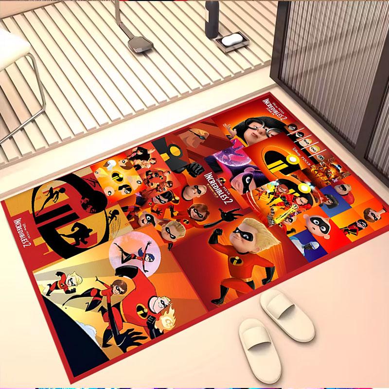 Incredibles Print Rug, Washable Floor Carpet, For Entryway Dorm Laundry Room Office Study, Home Decor Birthday Christmas Gift