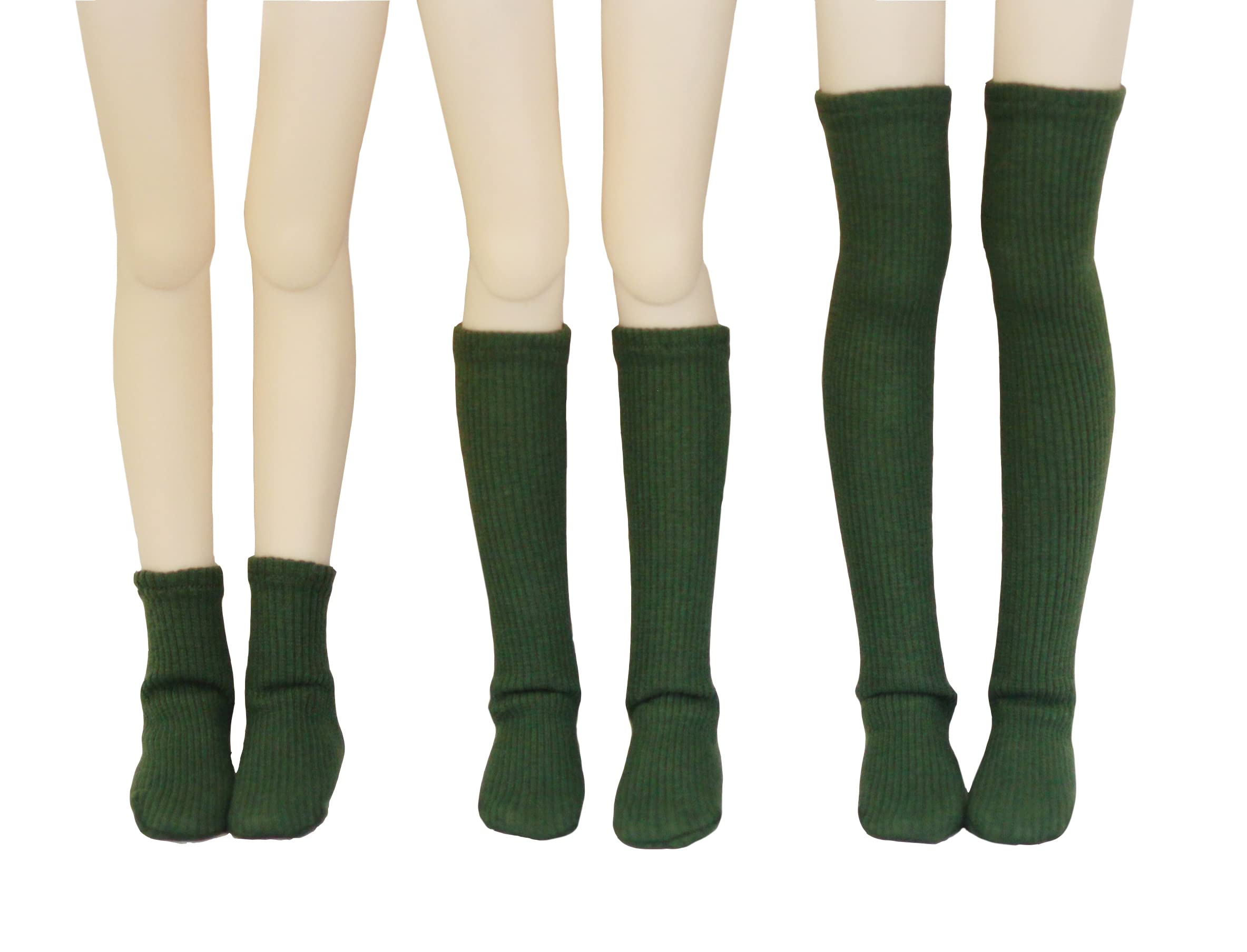 

MDD MSD совместимые однотонные носки медведь телеко набор носки высокие носки выше колена высокие носки левый и правый носки зеленые носки повседневные 40см кукла BJD кукла зелёный